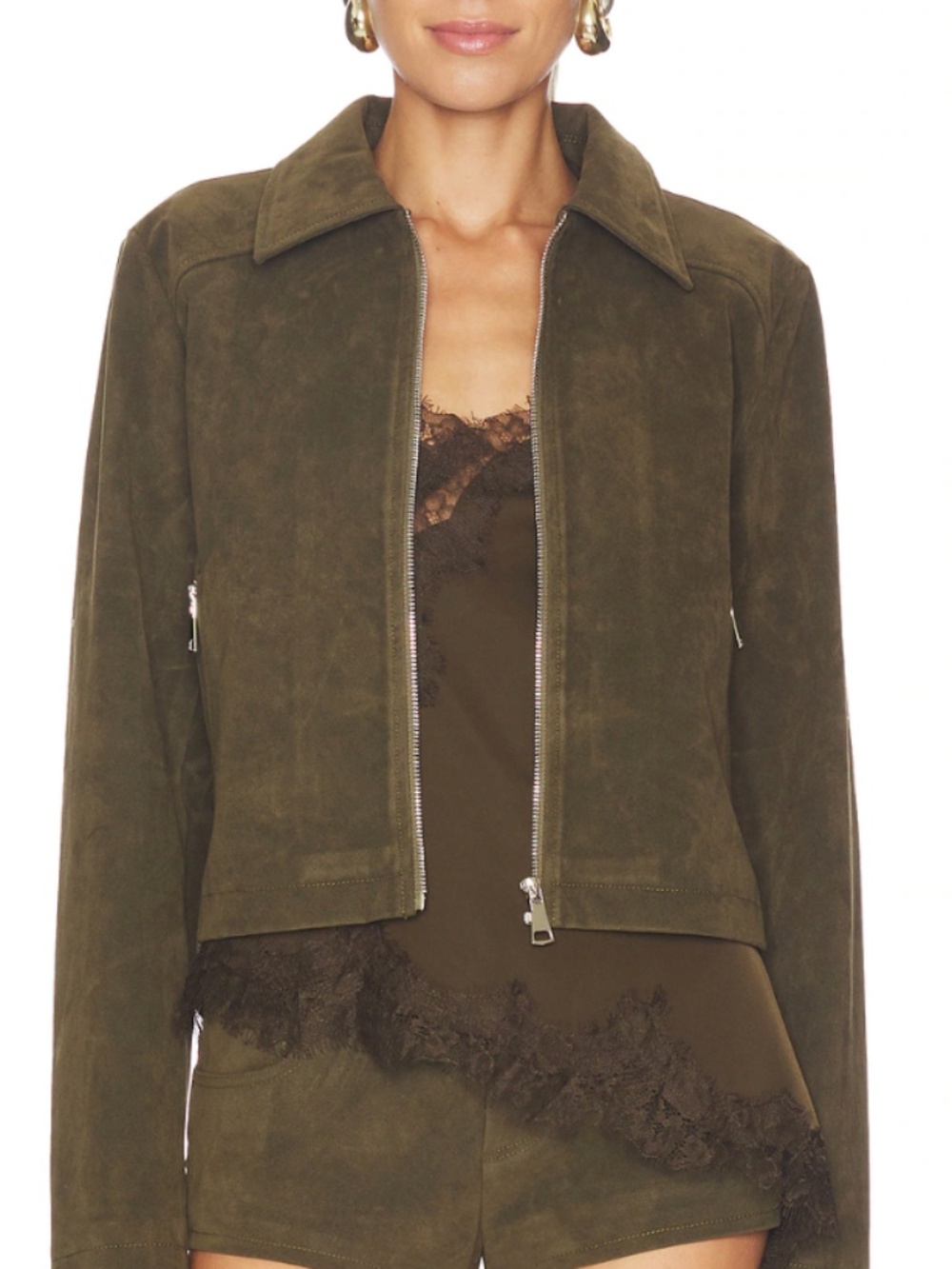 Frannie Faux Suede Jacket
